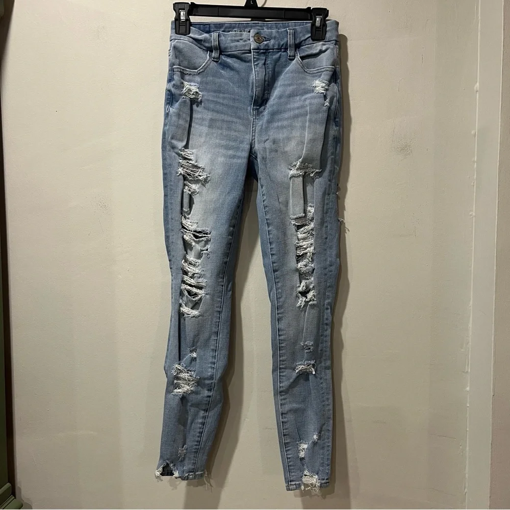 AMERICAN EAGLE The Dream Jean Mid Rise Jegging Blue Denim Jeans Women's Size‎ 2